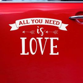 Autocollant All You Need is Love 33 cm x 45 cm