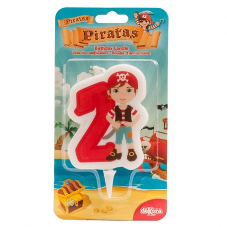 Bougie de Pirate Nº2 de 7 cm en 2D