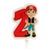 Bougie de Pirate Nº2 de 7 cm en 2D