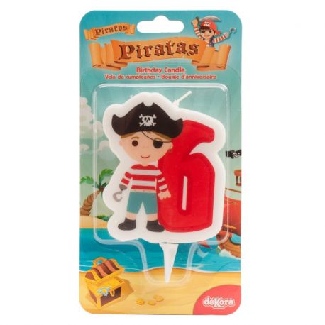 Bougie de Pirate Nº6 de 7 cm en 2D
