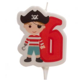 Bougie de Pirate Nº6 de 7 cm en 2D