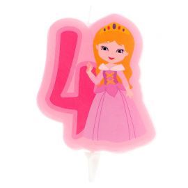 Bougie de Princesse Nº4 de 7 cm 2D