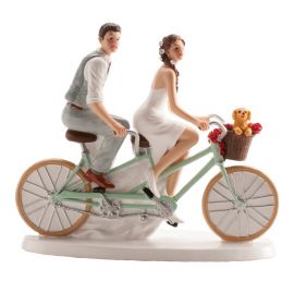 Sujets de Mariage à Vélo 18 x 15 cm
