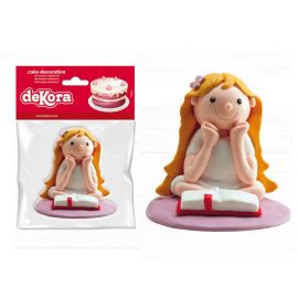 Figurine Petite Fille en train de Lire 8 cm