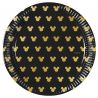 8 Assiettes Mickey Gold 20 cm
