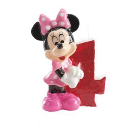 Bougie Nº 4 Minnie Mouse 6,5 cm