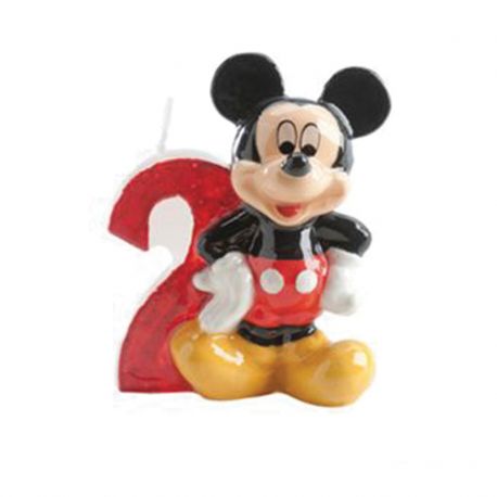 Bougie Nº 2 Mickey Mouse 6,5 cm