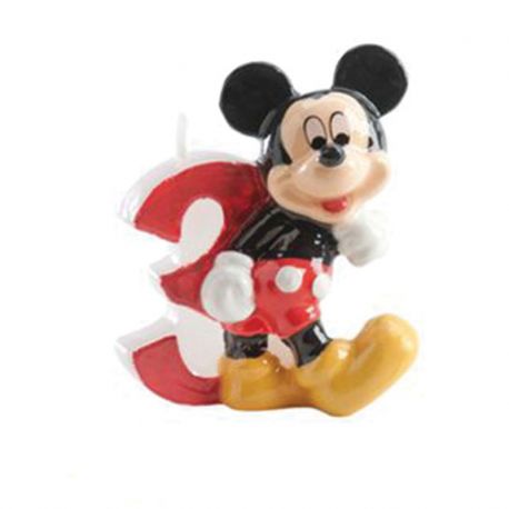 Bougie Nº 3 Mickey Mouse 6,5 cm
