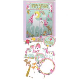 Accessoires et Fond pour Photobooth Licorne Magique