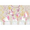 12 Pendentifs Décoratifs Licorne Magique