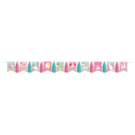 Guirlande de Pompon Licorne Magique 3 m