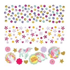 Pack 3 Types de Confettis Licorne Magique