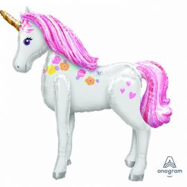 Ballon AirWalker Licorne Magique 106 cm x 116 cm