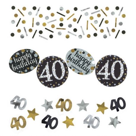 Confetti Elegant pour Célébration 40 Ans
