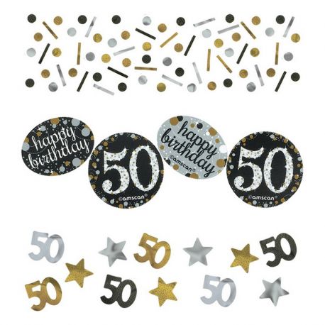 Confetti Élégant Célébration 50 Ans
