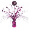 Centre de Table Elegant Rose 80 Ans 33 cm