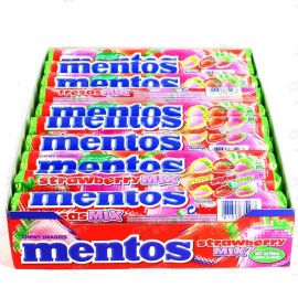 Bonbons Mentos Fraise Mix 20 paquets