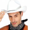 Chapeau de Cowboy en Feutre Blanc