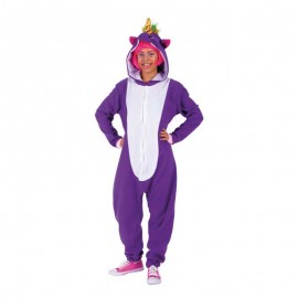 Déguisement de Licorne Violet Kigurumi pour Adulte