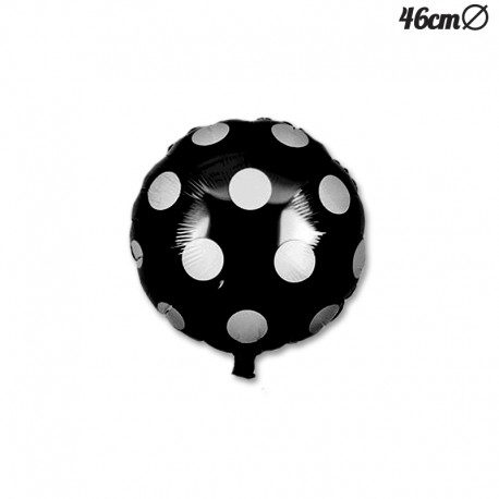 Ballon Mylar Rond à Pois 46 cm