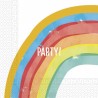 20 Serviettes Rainbow Party de 33 cm