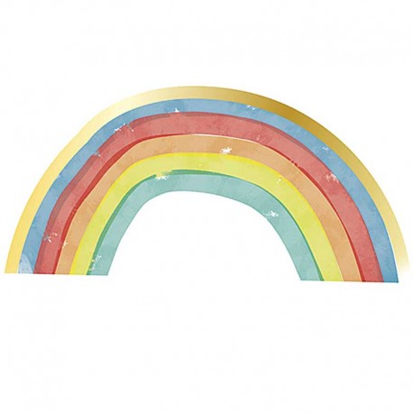16 Serviettes Rainbow Party 33 cm