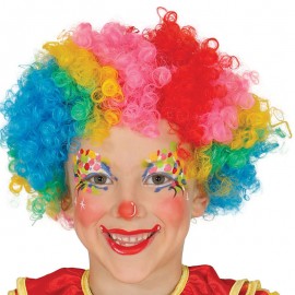 Perruque Enfants Clown Boucles Multicolores