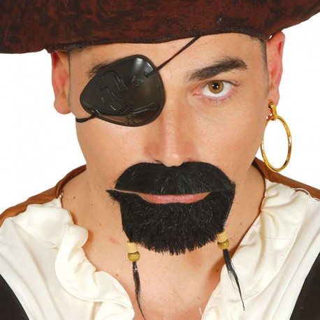 Moustache et Bouton Pirate Corsaire