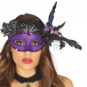 Masque Lilas à Plumes