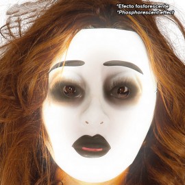 Masque femme transparent fluorescent 