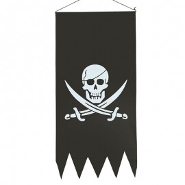 Bannière Crâne de Pirate 43 x 86 cm