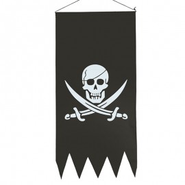 Pendón Pirata Calavera 43 x 86 cm