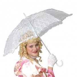 Parasol Blanc avec Dentelle 70 cm