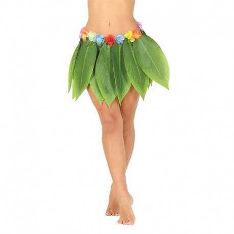 Jupe Hawaïenne avec Feuilles 38 cm