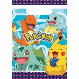 8 Sachets Pokémon en Plastique 23,4 x 16,2 cm