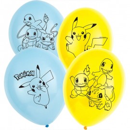 6 Ballons Pokémon en Latex 28 cm