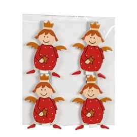 Sachet 4 Anges 4,5 cm avec Pince