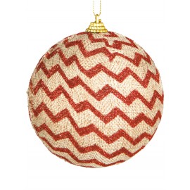 Boules avec Rayures Rouges 10 cm