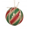 Boule Rouge et Verte en Toile de Jute