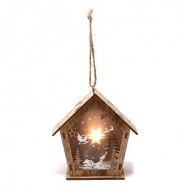 Petite Maison en Bois Led 11 cm