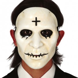 Masque Blanc avec Croix Homme