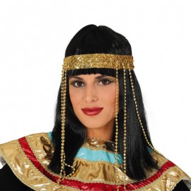 Perruque Égyptienne avec Serre-Tête en Boîte