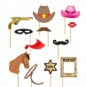 Set Photobooth Cowboy 12 Pcs