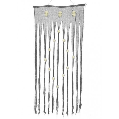 Rideau Noir Squelette 90 x 180 cm