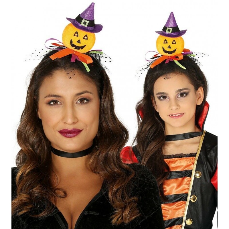 Bandeau Citrouille Halloween - Serre-tête Avec Stickers Strass - Pour Enfants Et Adultes, Fête, Déguisement