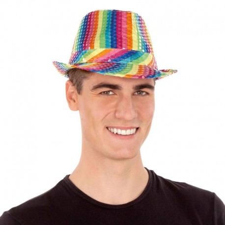 Chapeau à Paillettes Multicolores