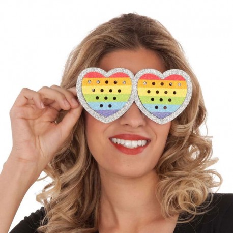 Lunettes en forme de Coeurs Couleurs Variées