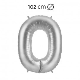 Ballon 102 cm En Mylar Chiffre 0