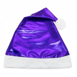 Bonnet de Noël Bleu Métallisé