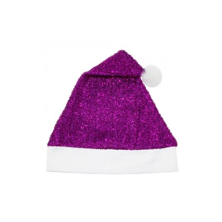 Bonnet de Noël Violet à Paillettes